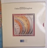 Set 7 Monede United Kingdom 1991, Marea Britanie, Colectie Numismatica
