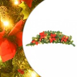 VidaXL Arcadă de Crăciun cu lumini LED, verde, 90 cm, PVC