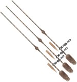 Segmente FOX Naturals Heli-Clip Rigs Leadcore, 50lbs, 3buc/pac