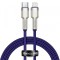 Cablu Date si Incarcare USB-C - Lightning Baseus Cafule Metal Series, 20W, 1m, Mov CATLJK-A05