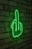Decoratiune luminoasa LED, Middle Finger, Benzi flexibile de neon, DC 12 V, Verde