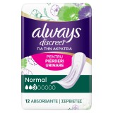 Absorbante pentru incontinenta urinara Discreet Normal, 12 bucati, Always