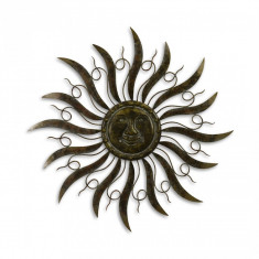 Decoratiune soare din fier forjat antik brown TZ-30