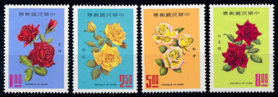 Taiwan 1969 - Flori, trandafiri, serie neuzata foto