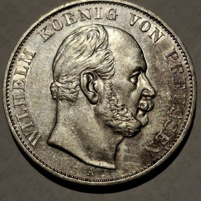 Germania Prusia 1 thaler/ taler 1871 argint William l foto