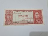 Cumpara ieftin bancnota bolivia 100 p 1962 serie j