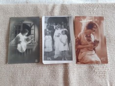 LOT CARTI POSTALE PERIOADA INTERBELICA, 2+1, 2 CIRCULATE SI 1 NECIRCULATA