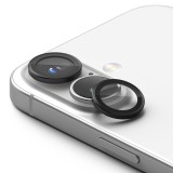 Folie camera pentru iphone 16 / iphone 16 plus (set 2) - ringke camera lens frame glass - black