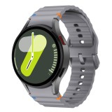 Cumpara ieftin Curea din silicon 20 mm, THD, compatibila Samsung Galaxy Watch 7, Galaxy Watch 6, gri