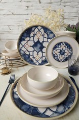 Keramika Set de vesela - Wave Flow - 24 bucăți - 6 persoane - Stoneware