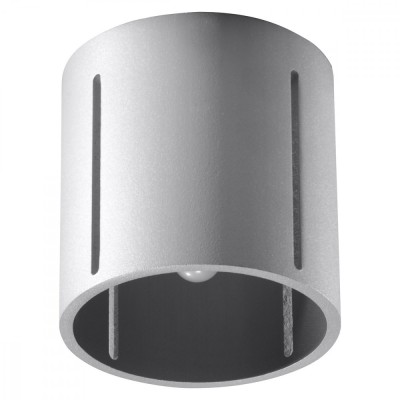 Lampă De Tavan Inez Gri Aluminiu 1 Bec Cilindric Modern De Interior foto