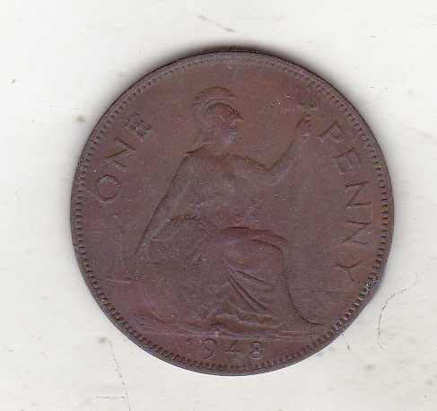 bnk mnd Marea Britanie Anglia 1 penny 1948