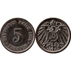 Germania 1912F - 5 reichpfennig, circulata