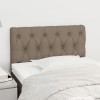 VidaXL Tăblie de pat, gri taupe, 80x7x78/88 cm, textil 346302