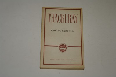 Cartea snobilor - Thackeray foto