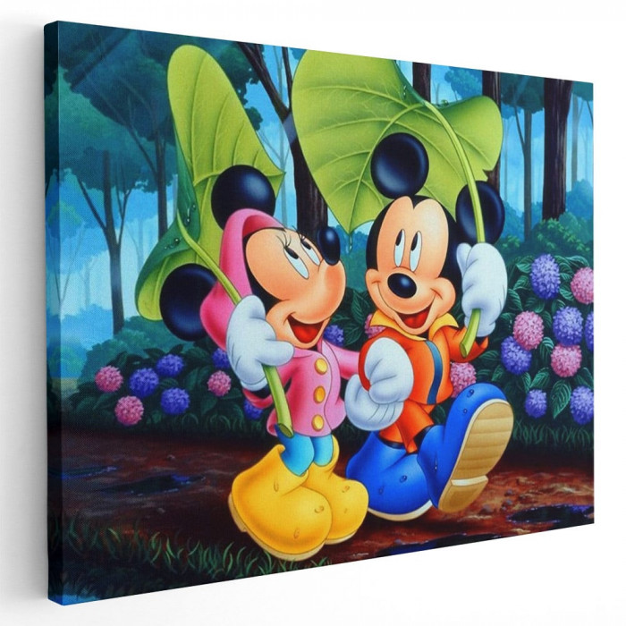 Tablou afis Minnie and Mickey mouse 2165 Tablou canvas pe panza CU RAMA 80x120 cm