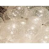Set 10 Baloane din Latex Transparente, Flippy, Model Party Confetti, 30 cm, Multicolore, 2.8 g, Oem