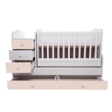 Patut transformabil VESSANTI Touring - Alb cu Bej