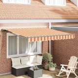 vidaXL Cort electric retractabil Galben și portocalie 300x250 cm