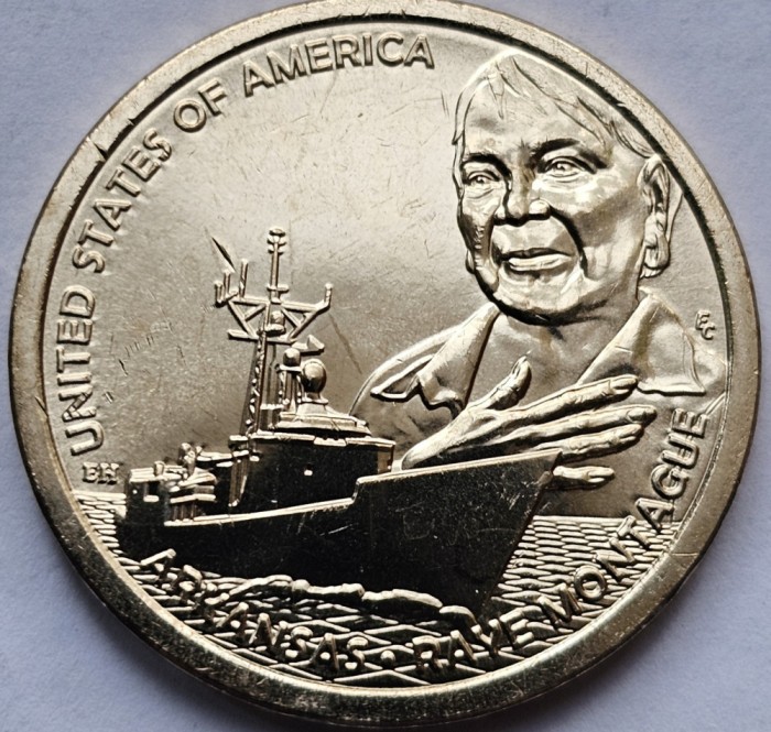 1 Dollar 2025 USA, Arkansas, Oliver Hazard Perry-class frigate, Innovation, unc, lit.D