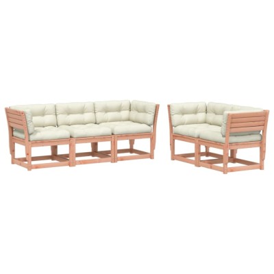 Set mobilier de gradina cu perne, 5 piese, lemn masiv douglas foto