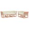 Set mobilier de gradina cu perne, 5 piese, lemn masiv douglas