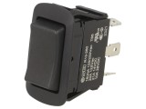 Comutator Bascule DP3T Negru 10A/28VDC IP56