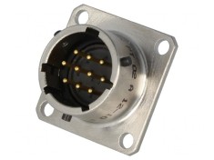 Conector circular flanșă 4 orificii pentru montare pe panou PT02A1210P023