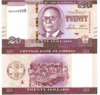 Liberia 20 Dollars 2022 P-39 UNC foto