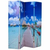Cumpara ieftin Paravan de camera pliabil, 160 x 170 cm, plaja