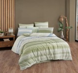 Cumpara ieftin Lenjerie de pat din bumbac 100%, dubla, cu 2 fete de perna, Valentini Bianco model Vanda