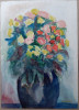 Vaza cu flori - semnat Svetla &#039;65, Acuarela, Altul