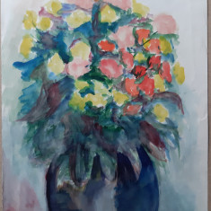 Vaza cu flori - semnat Svetla '65