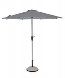 Umbrela pentru gradina / terasa, Vienna, Bizzotto, &Oslash; 250 cm, stalp &Oslash; 48 mm, aluminiu/poliester, gri inchis