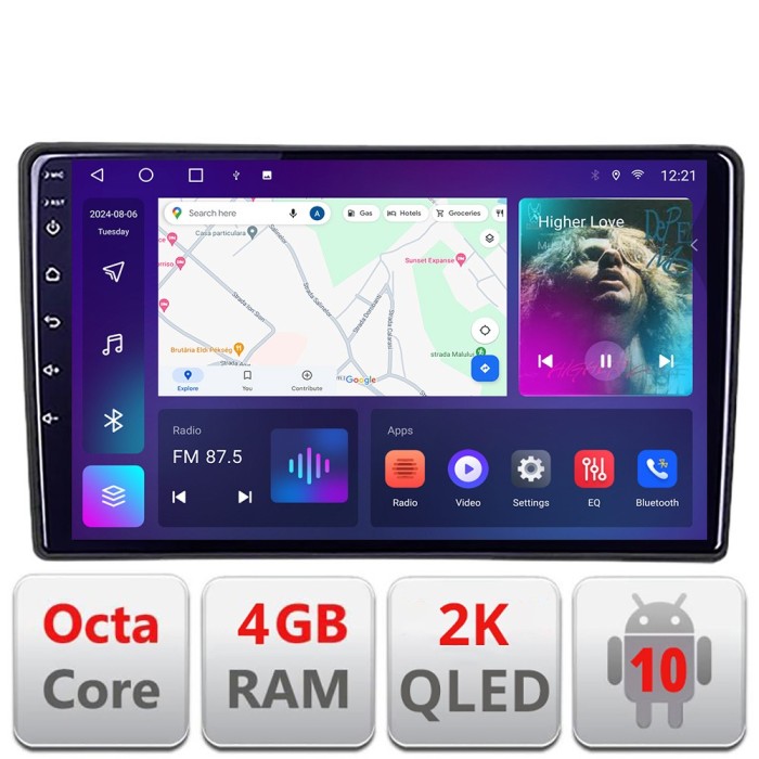 Navigatie Fiat Tipo 2015-2021 C-TIPO Android Octa Core Ecran 2K QLED GPS 4G 4+32GB 360 KIT-TIPO+EDT-E409-2K CarStore Technology