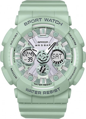 Ceas sport Impermeabil cu cronometru, unisex, verde - RESIGILAT foto