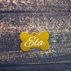 Medalion auriu personalizat pentru c&acirc;ini și pisici &ndash; gravură nume &amp; telefon