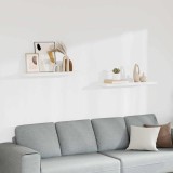 vidaXL Rafturi de perete suspendate, 2 buc., alb, 90x23,5x3,8 cm, MDF 323818