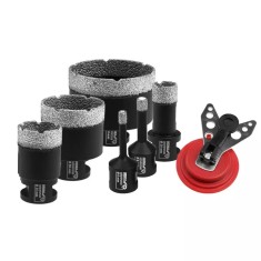 Set de coroane diamantate 6,8,20,35,50,68mm, ghidaj pentru burghie foto