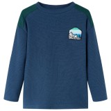 Bluzon pentru copii striat, bleumarin, 104, vidaXL