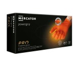 Manusi Nitril Mercator Medical Power Grip, Textura Diamant, Portocalii, Marimea XL, Protectie Chimica, Set 50 Bucati