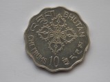 10 CHETRUMS 1975 BHUTAN-COMEMORATIVA
