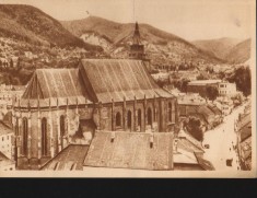 CPI B12456 CARTE POSTALA - BRASOV. OTASUL STALIN - BISERICA NEAGRA, RPR