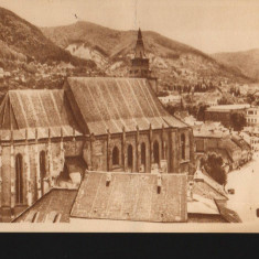 CPI B12456 CARTE POSTALA - BRASOV. OTASUL STALIN - BISERICA NEAGRA, RPR