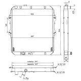 Radiator racire Toyota Hilux, 08.1998-07.2001, Motorizare 2, 4 Td 66kw Diesel, tip climatizare Cu/fara AC, cutie automata, dimensiune 550x528x36mm, C