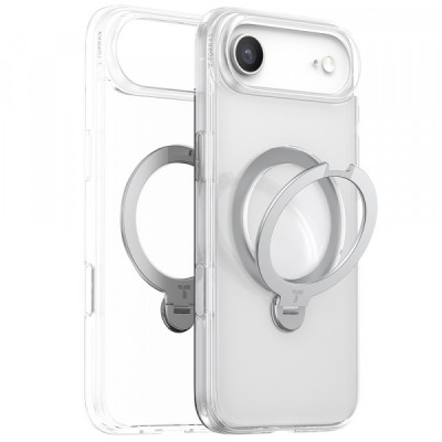 Husa MagSafe pentru Apple iPhone 17 Air, Torras, Ostand Spin, Transparenta foto