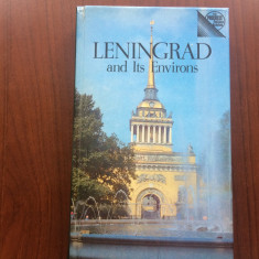 leningrad and its environs a guide 1979 ghid turism ilustrat harta in lb engleza