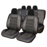 Set Huse Scaune Auto Umbrella Piele Alcantara, Diverse Culori: Negru, Albastru, Gri, Bej, Rosu, Visiniu. Material Poliester/Textil, Set 1/6 Piese