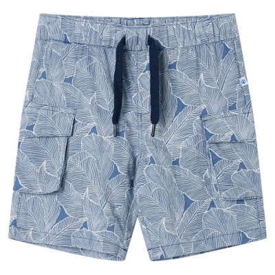 Pantaloni scurti pentru copii cu snur, albastru &amp;icirc;nchis, 116 GartenMobel Dekor foto