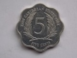 5 CENTS 1984 EAST CARIBBEAN STATES